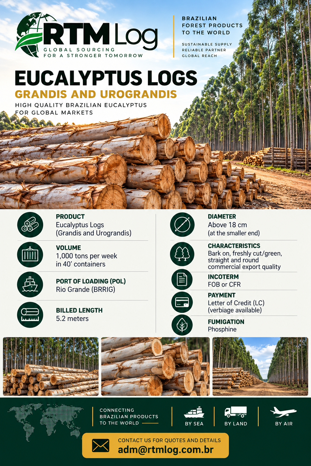 Eucalyptus Logs — Container